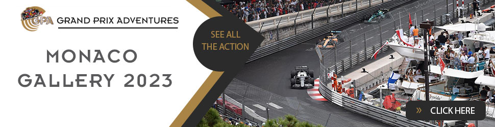 banner with f1 cars racing saying monaco gallery 2023