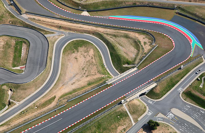 ariel view of the kyalami circuit in south africa