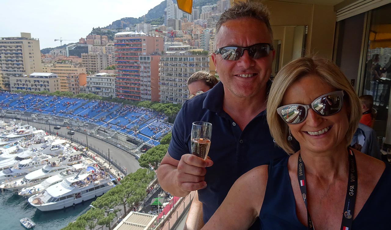 vip guests enjoying themselves at the monaco gp