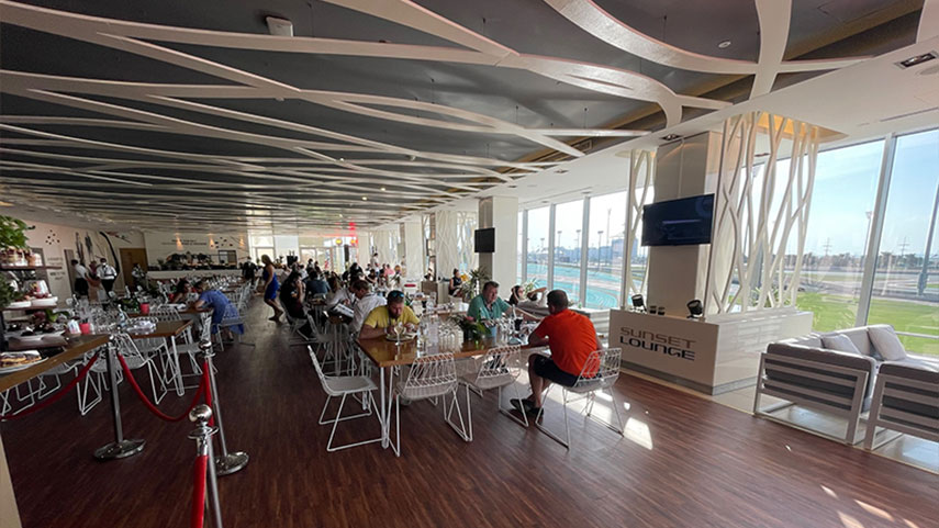 inside the hospitality suite in abu dhabi