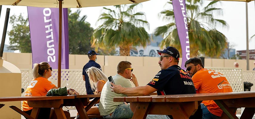 guests relaxing at the grand prix