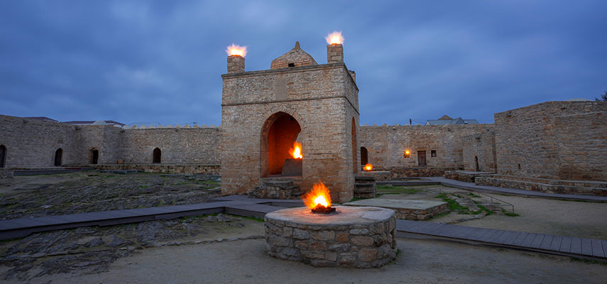 Fire temple Ateshgah in Azerbaijan