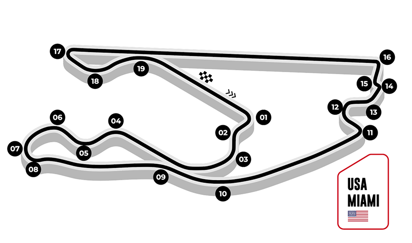 circuit map of the miami grand prix