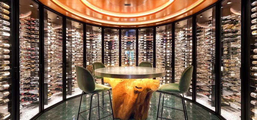 wine cellar table and chairs
