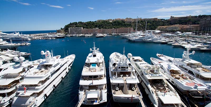 luxury yachts berth in monaco harbour