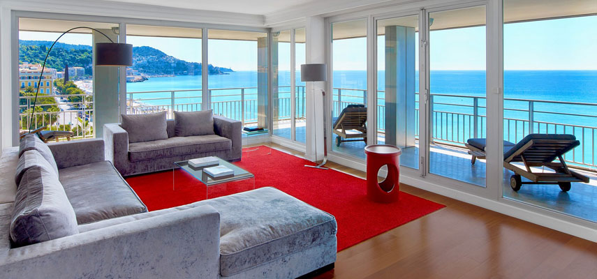 luxury hotel room with balcony