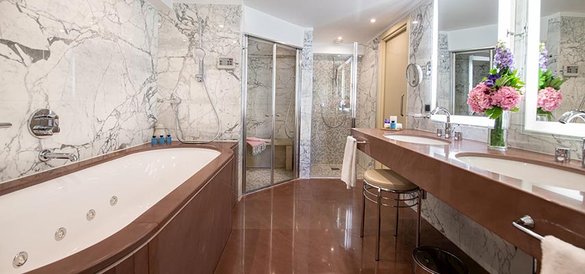 luxury bathroom with jacuzzi