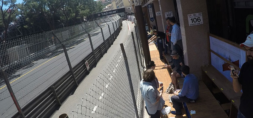 empty track with f1 fans