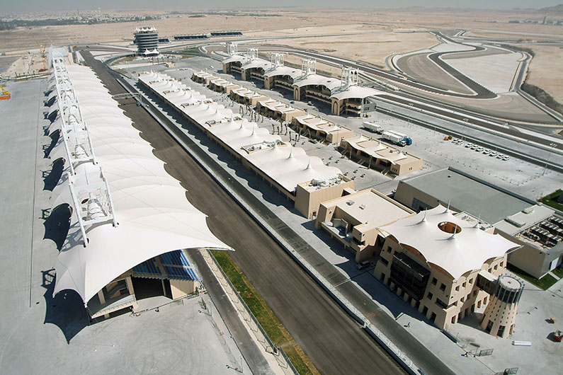 air view of the track in bahrain