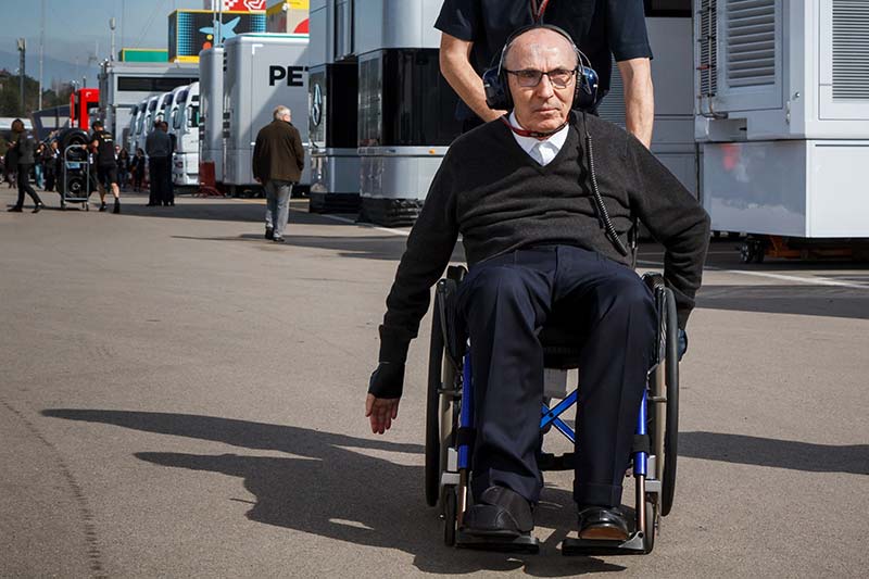 f1 owner frank williams in a wheelchair