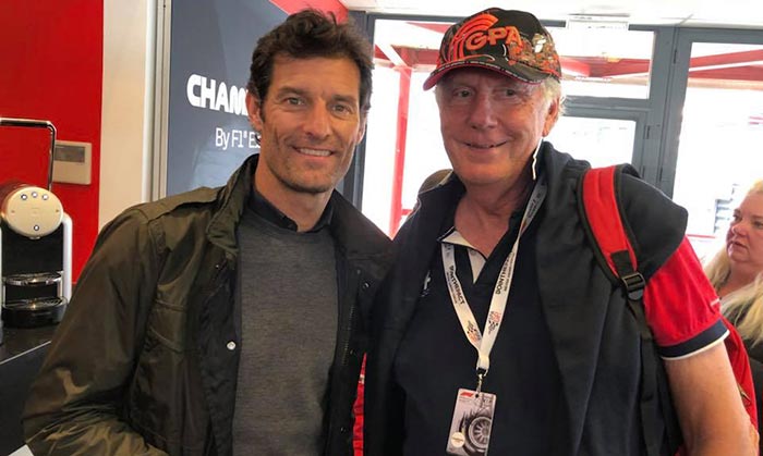 mark webber and fan at the belgium grand prix 2018 in spa