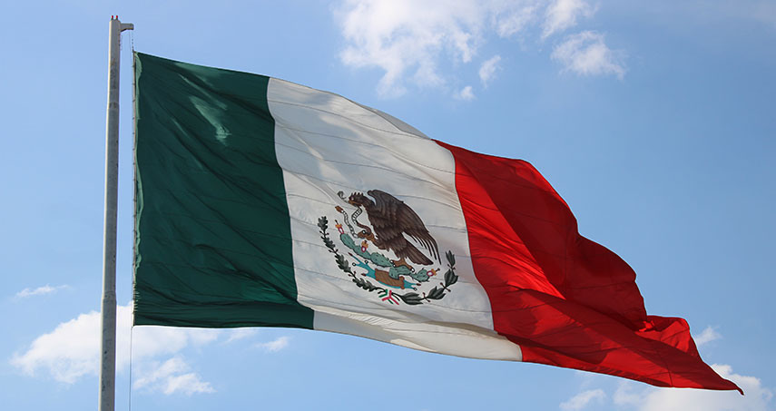 mexican flag flying