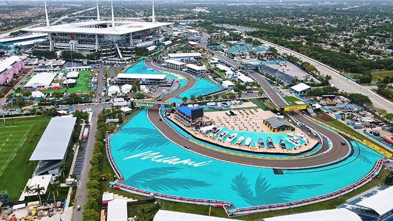 miami gp circuit from above