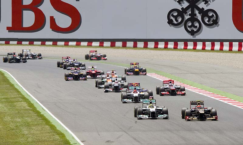 many f1 racing cars competing in the spanish gp