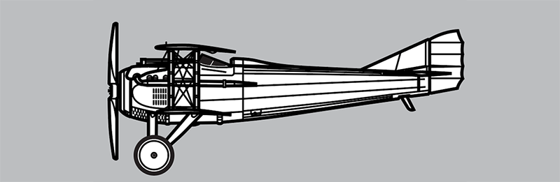 diagram of a WW1 fighter plane