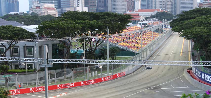 view of the circuit from above