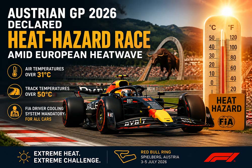 Austrian GP 2026 Declared Heat-Hazard Race Amid European Heatwave