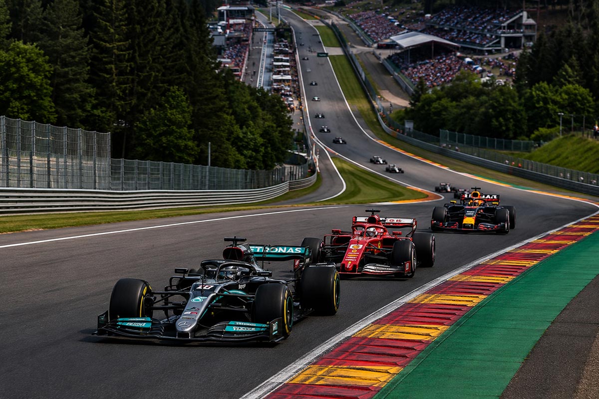 f1 cars racing at belgium gp in 2026