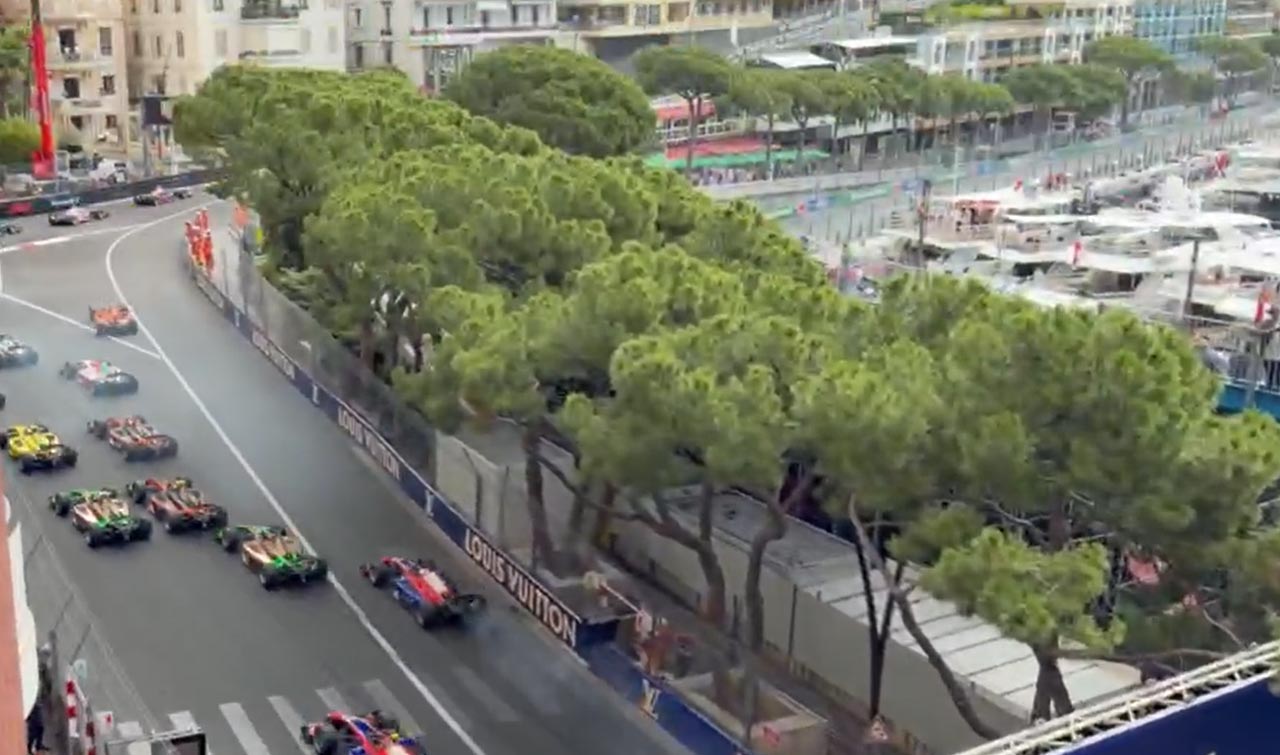 f1 cars racing at the Monaco GP