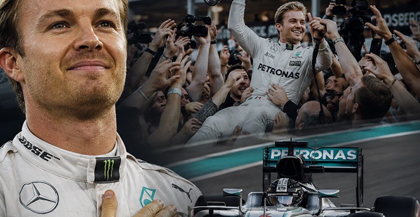 Nico Rosberg celebrating his 2016 Formula 1 World Championship