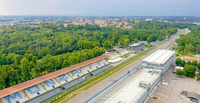 monza italy f1 race track view from above