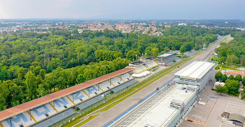 monza italy f1 race track view from above