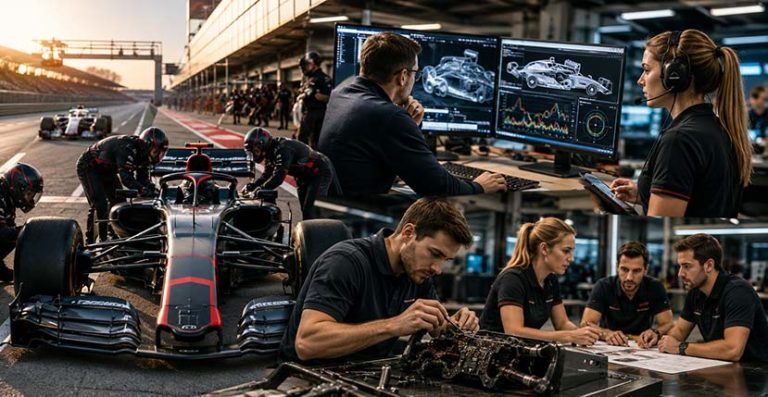 A career in Formula One with F1 engineers, mechanics and race team professionals