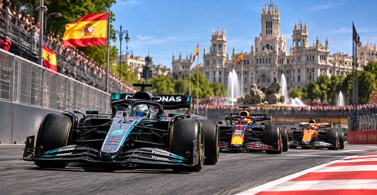 2026 Spanish Grand Prix race in Madrid won by Mercedes driver Kimi Antonelli