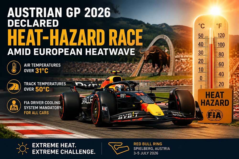 Austrian GP 2026 Declared Heat-Hazard Race Amid European Heatwave
